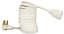 Coiled Retractable Electrical Extension Cord coiled extension cord 18 gauge 7 inches to 15 feet.